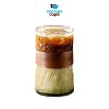 ginee_20260714145452388_9540390503.jpeg One Two Cups Gelas Kaca Aesthetic Kopi Teh with Bamboo Ring 410ml - P-410
