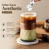 ginee_20260714145452714_9313564050.jpeg One Two Cups Gelas Kaca Aesthetic Kopi Teh with Bamboo Ring 410ml - P-410