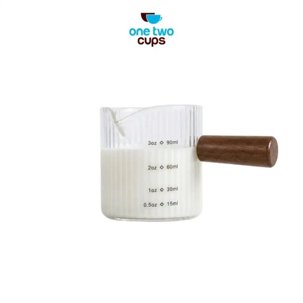 One Two Cups Gelas Takar Kopi Espresso Measuring Cup Double Spout 90ml - KS65