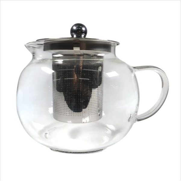 One Two Cups Teko Teh Kaca Saringan Tahan Panas Infuser Teapot 650ml - BR6