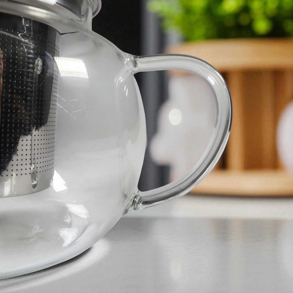 One Two Cups Teko Teh Kaca Saringan Tahan Panas Infuser Teapot 650ml - BR6