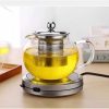 One Two Cups Teko Teh Kaca Saringan Tahan Panas Infuser Teapot 650ml - BR6