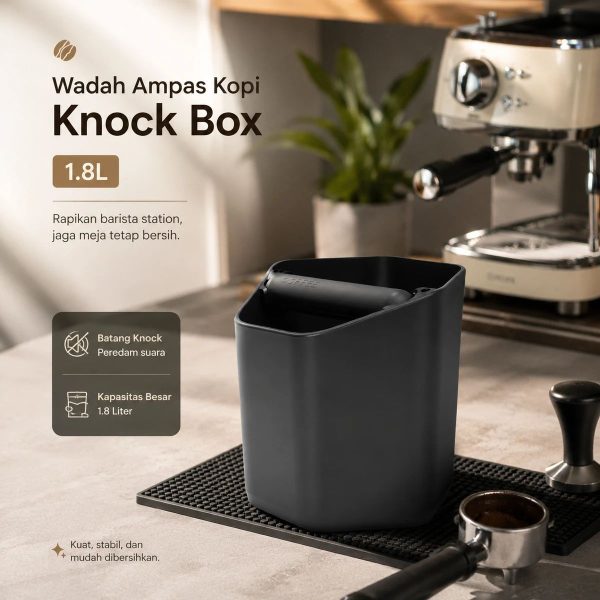 ginee_20260714145933057_1950620651.jpeg One Two Cups Wadah Ampas Kopi Espresso Knock Box Container 1.8L - MK18