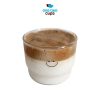 One Two Cups Gelas Kaca Aesthetic Kopi Dirty Latte Happy Smile 300ml - KT012