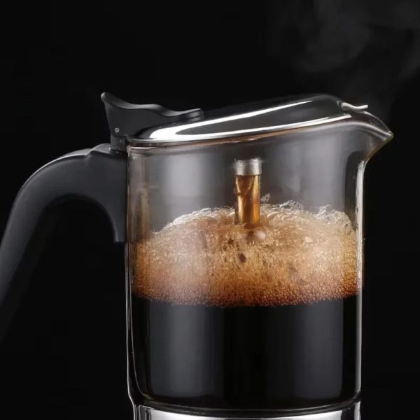 One Two Cups Moka Pot Teko Kopi Espresso Coffee Maker Dual Valve 4 Cup 240ml - Z61