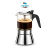 One Two Cups Moka Pot Teko Kopi Espresso Coffee Maker Dual Valve 4 Cup 240ml - Z61