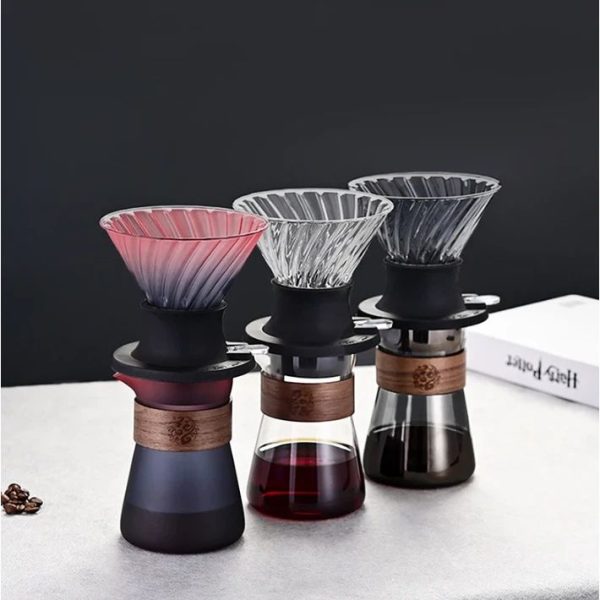 ginee_20260930123657730_0593788261.jpeg One Two Cups Coffee Server Chemex Drip Pour Over Teko Pitcher 500ml - L1 - Hitam Merah