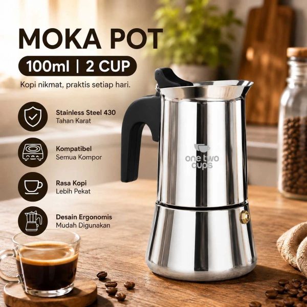 ginee_20260930123724559_1452931282.jpeg One Two Cups Moka Pot Teko Kopi Espresso Coffee Maker Stovetop 2 Cup 100ml - Z70