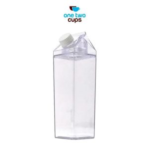 One Two Cups Botol Minum Clear Glass Water Bottle Milk Box Container - PMC11 - 1L