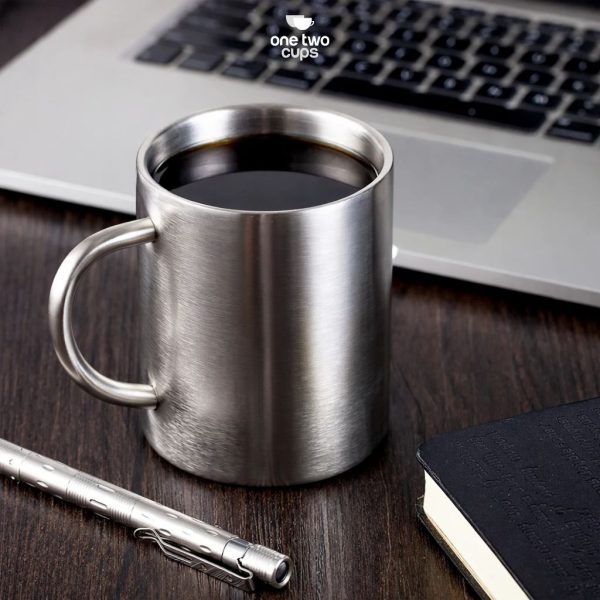ginee_20260930123919860_7531373837.jpeg One Two Cups Cangkir Kopi Stainless Tahan Panas Double Wall 283ml - MG031