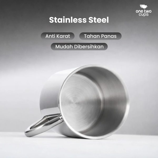ginee_20260930123920109_9148751263.jpeg One Two Cups Cangkir Kopi Stainless Tahan Panas Double Wall 283ml - MG031