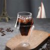One Two Cups Gelas Kaca Aesthetic Kopi Double Wall Glass 320ml - SN550