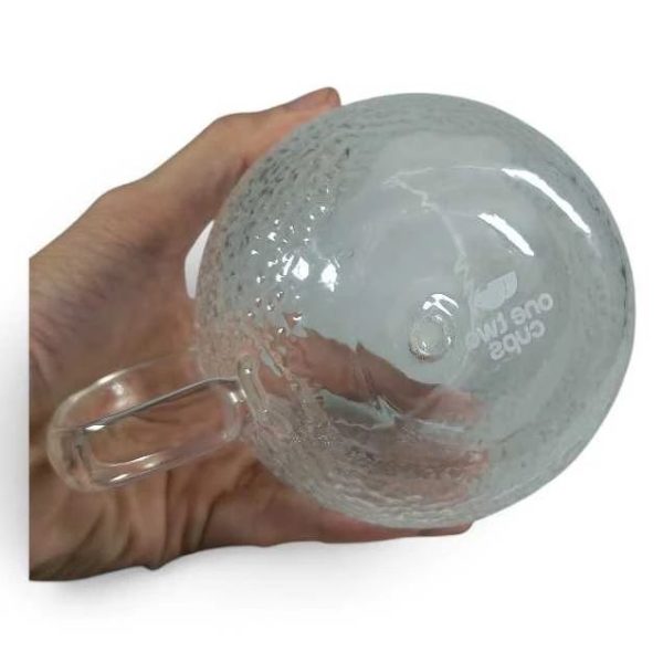 ginee_20260930124816606_7384654542.jpeg One Two Cups Gelas Kaca Aesthetic Double Wall Hammer Pattern 350ml