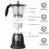One Two Cups Moka Pot Elektrik Espresso Coffee Maker 480W 6 Cup 300ml - S06