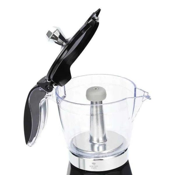 One Two Cups Moka Pot Elektrik Espresso Coffee Maker 480W 6 Cup 300ml - S06