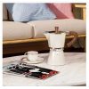 One Two Cups Moka Pot Teko Kopi Espresso Coffee Maker Stovetop - PL-315 - Black/Dark brown