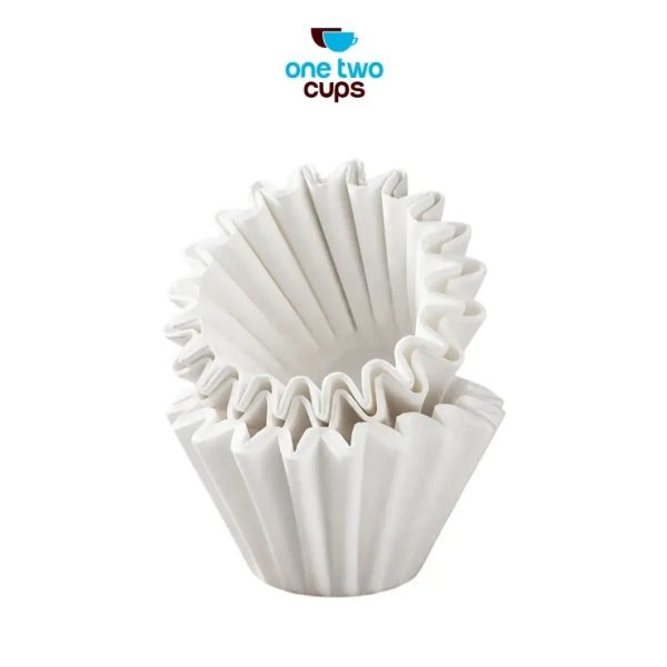 ginee_20260930141853230_7099756408.jpeg One Two Cups Kertas Saringan Kopi Wave Filter V60 110mm 8-12Cup 100PCS - W12