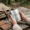 ginee_20260930142102103_9116816562.jpeg One Two Cups Hip Flask Stainless Steel Botol Minum Liquor Whiskey Vintage 7oz - H-7