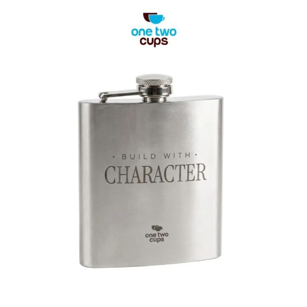 ginee_20260930142102487_4052494940.jpeg One Two Cups Hip Flask Stainless Steel Botol Minum Liquor Whiskey Vintage 7oz - H-7