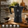 One Two Cups Moka Pot Teko Kopi Espresso Coffee Maker Stovetop 9 Cup 450ml - LI25