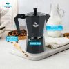 One Two Cups Moka Pot Teko Kopi Espresso Coffee Maker Stovetop 9 Cup 450ml - LI25