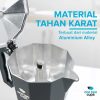 One Two Cups Moka Pot Teko Kopi Espresso Coffee Maker Stovetop - LI25 - 6 Cup 300ml