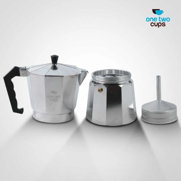 One Two Cups Moka Pot Teko Kopi Espresso Coffee Maker Stovetop - LI25 - 6 Cup 300ml