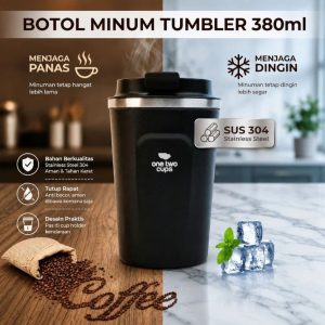 One Two Cups Botol Minum Tumbler Air Panas Dingin Stainless 380ml - TY204