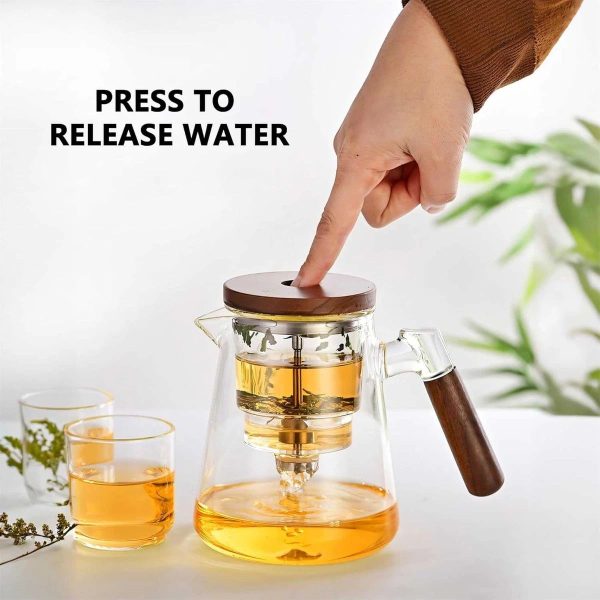 ginee_20260930142306295_6865195818.jpeg One Two Cups Teko Teh Kaca Saringan Tahan Panas One Click Filter 800ml - ML-8