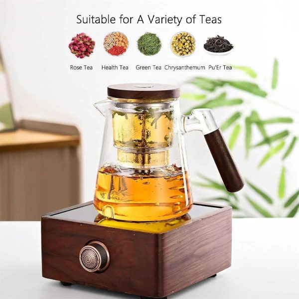ginee_20260930142306614_5638607197.jpeg One Two Cups Teko Teh Kaca Saringan Tahan Panas One Click Filter 800ml - ML-8
