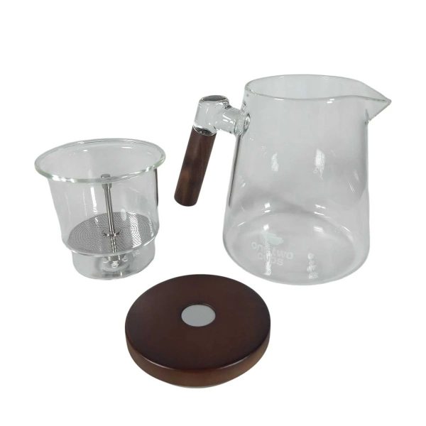 ginee_20260930142306767_0360565108.jpeg One Two Cups Teko Teh Kaca Saringan Tahan Panas One Click Filter 800ml - ML-8