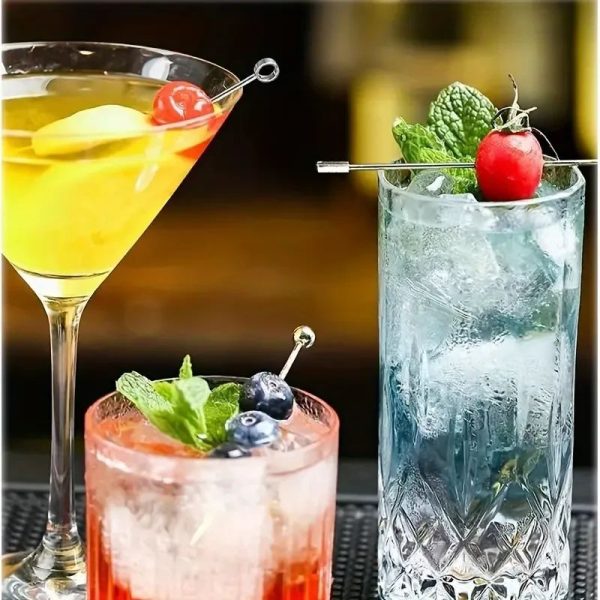 ginee_20260930143055064_1559467121.jpeg One Two Cups Tusukan Buah Cocktail Pick Garnish Stainless Steel 304 - J-105 - Gold