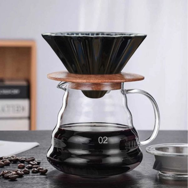 ginee_20260930143130343_7165349255.jpeg One Two Cups V60 Coffee Dripper Alat Seduh Kopi Manual Keramik 2-4 Cup - ZM-660