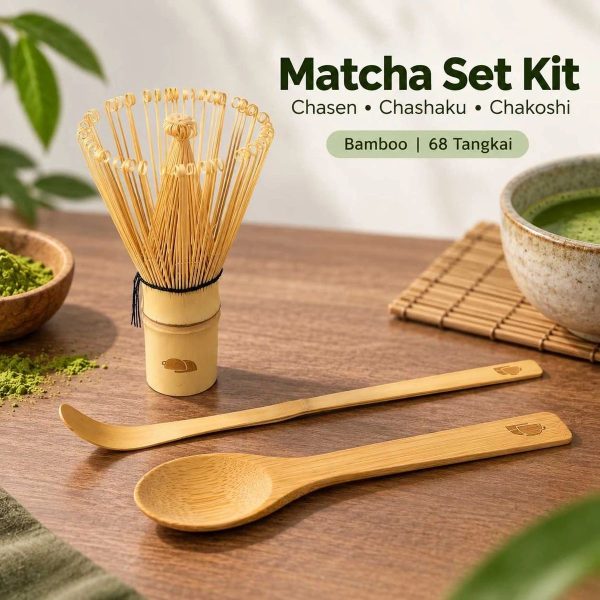 ginee_20260930143153344_9815867744.jpeg One Two Cups Matcha Set Kit Chasen Chakoshi Bamboo 68 Tangkai 4 PCS - S38