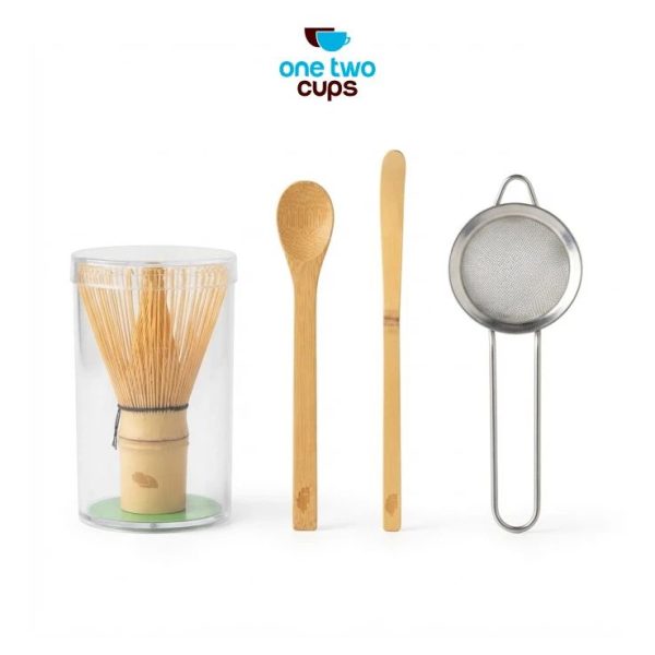 ginee_20260930143154398_6456774269.jpeg One Two Cups Matcha Set Kit Chasen Chakoshi Bamboo 68 Tangkai 4 PCS - S38