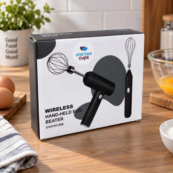 ginee_20260930144340906_7060450764.jpeg One Two Cups Mixer Tangan Mini Electric Whisk Wireless Multi Function - HMF20 - Hitam
