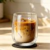 ginee_20260930144646365_4721505313.jpeg One Two Cups Gelas Kaca Aesthetic Kopi Double Wall Glass 250 ml - KT015 - Motif Fine Stripe
