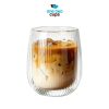 ginee_20260930144647676_6260539390.jpeg One Two Cups Gelas Kaca Aesthetic Kopi Double Wall Glass 250 ml - KT015 - Motif Fine Stripe