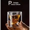 One Two Cups Gelas Whisky Cocktail Double Wall Skull Rock Glass 150ml - SG-02