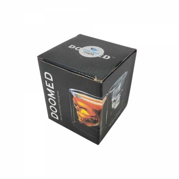 One Two Cups Gelas Whisky Cocktail Double Wall Skull Rock Glass 150ml - SG-02