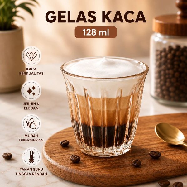ginee_20260930145357405_5490381020.jpeg One Two Cups Gelas Kaca Aesthetic Kopi Espresso Latte Bomber Glass - SN502 - Amber