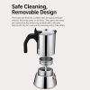 One Two Cups Moka Pot Teko Kopi Espresso Coffee Maker Stovetop 4 Cup 200ml - Z65