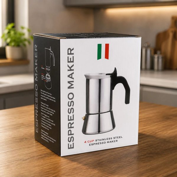 One Two Cups Moka Pot Teko Kopi Espresso Coffee Maker Stovetop 4 Cup 200ml - Z65