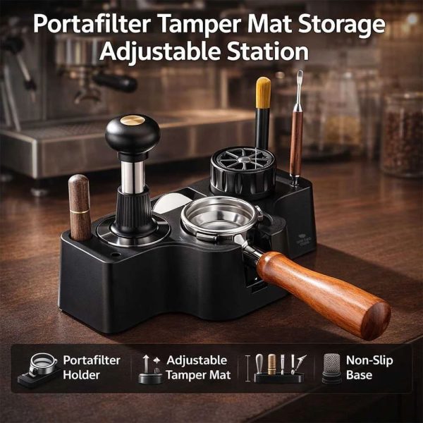 ginee_20260930150018480_5994075032.jpeg One Two Cups Base Alat Kopi Portafilter Tamper Mat Storage Adjustable - BB-350