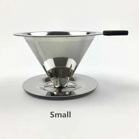 ginee_20260930150056987_4770650160.jpeg One Two Cups Saringan Kopi Stainless Filter V60 Double Layer Small - FS-40S
