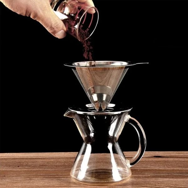 ginee_20260930150057623_1902979281.jpeg One Two Cups Saringan Kopi Stainless Filter V60 Double Layer Small - FS-40S