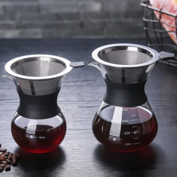 ginee_20260930150057718_1438063669.jpeg One Two Cups Saringan Kopi Stainless Filter V60 Double Layer Small - FS-40S