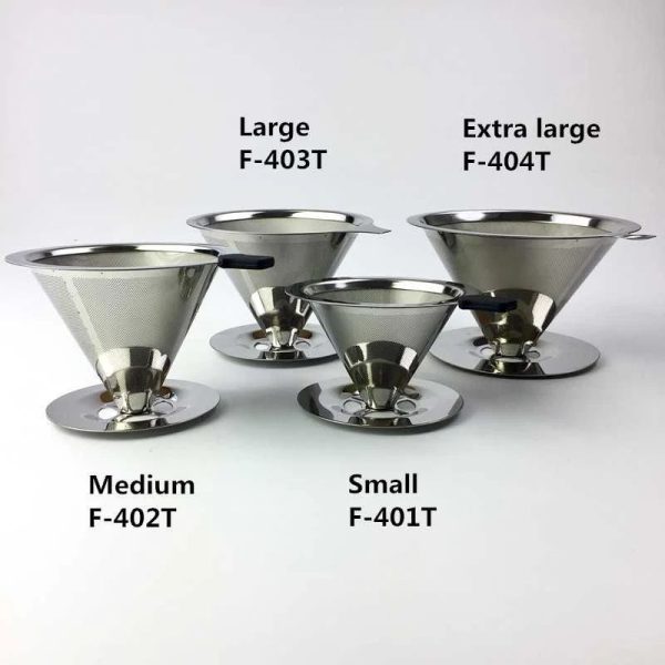 ginee_20260930150057874_9496062156.jpeg One Two Cups Saringan Kopi Stainless Filter V60 Double Layer Small - FS-40S