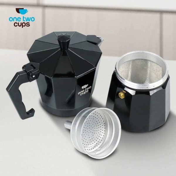 ginee_20260930151959059_7225098222.jpeg One Two Cups Moka Pot Teko Kopi Espresso Coffee Maker Stovetop 6 Cup 300ml - LI25