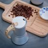 One Two Cups Moka Pot Teko Kopi Espresso Coffee Maker Stovetop 3 Cups 150ml - Z75